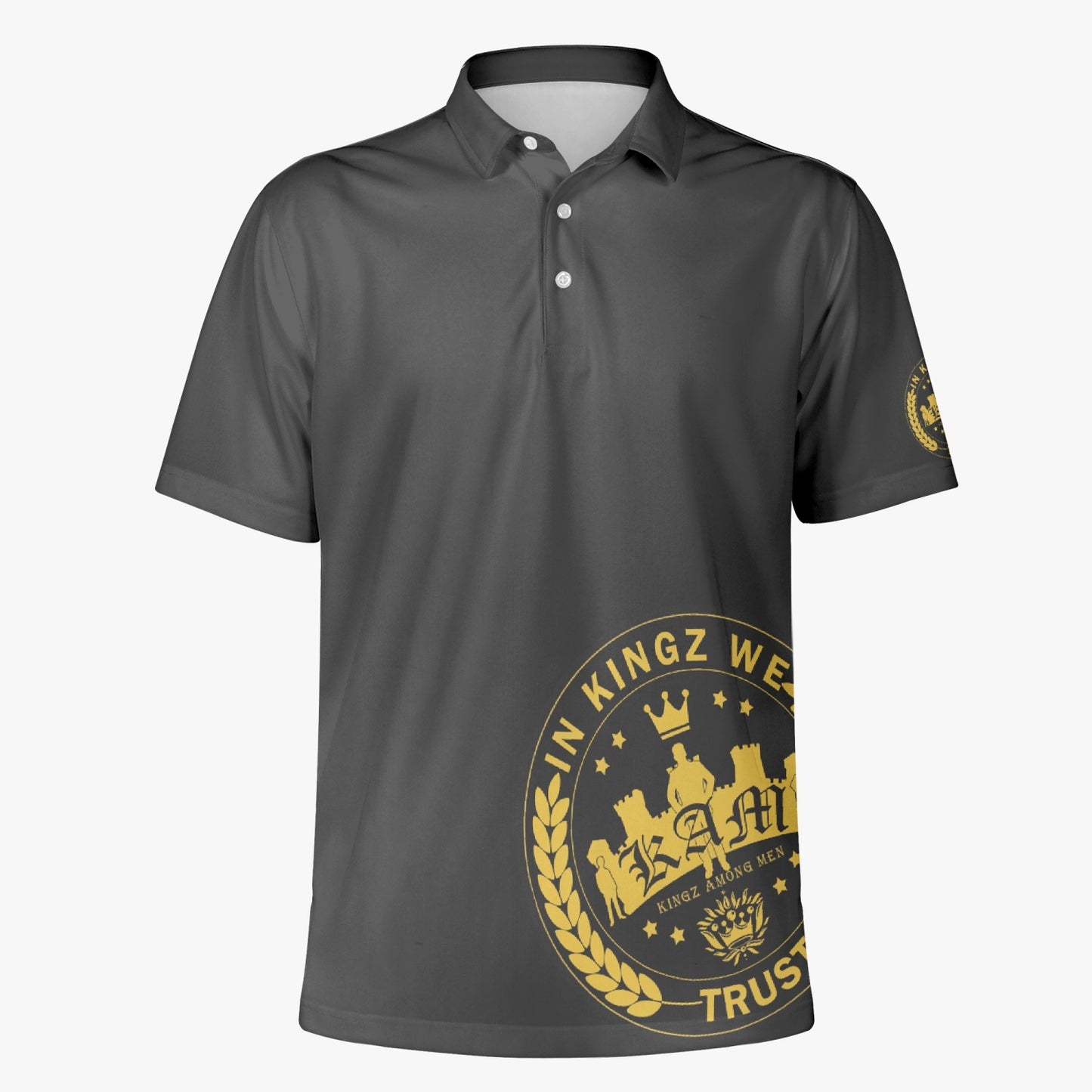 225. Handmade AOP Men Polo Shirt