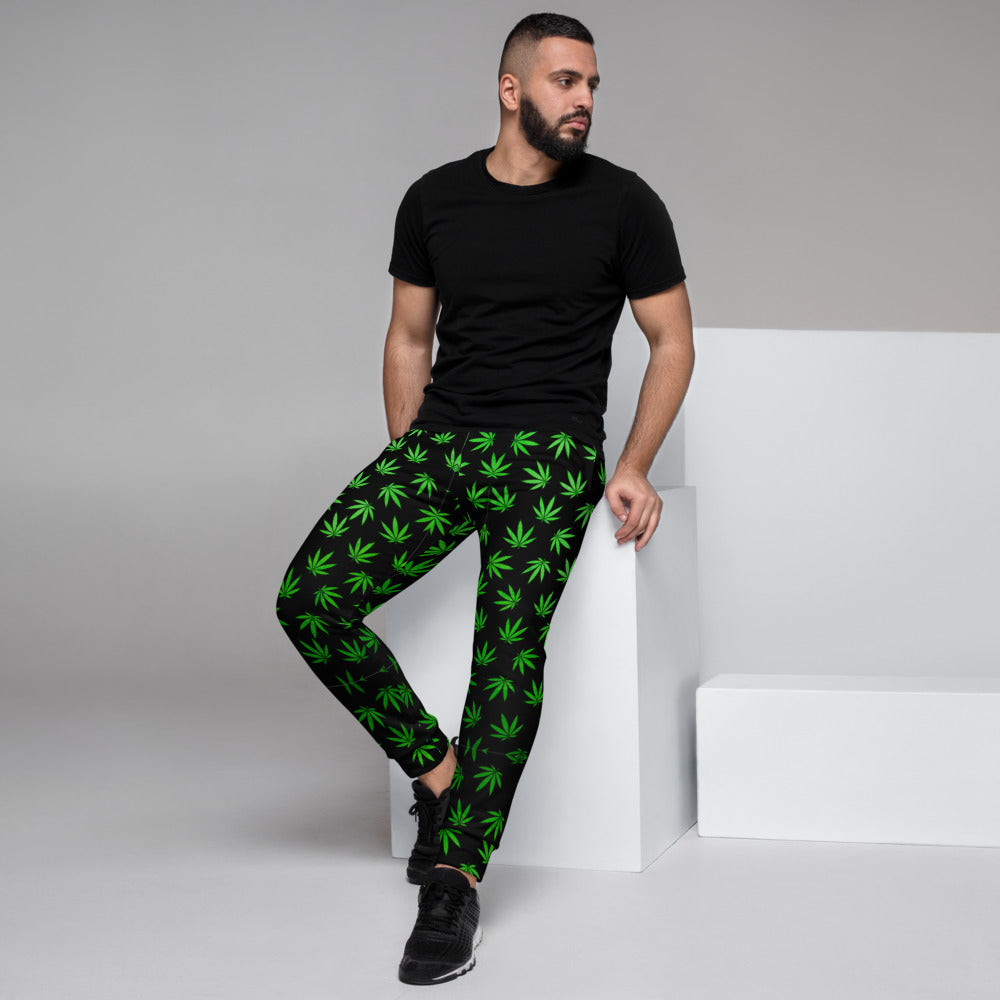 WEED LEAF BLACK Men's Joggers