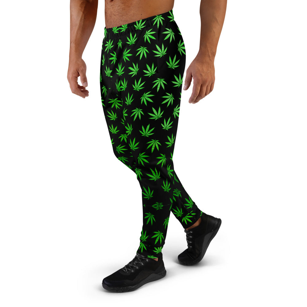WEED LEAF BLACK Men's Joggers