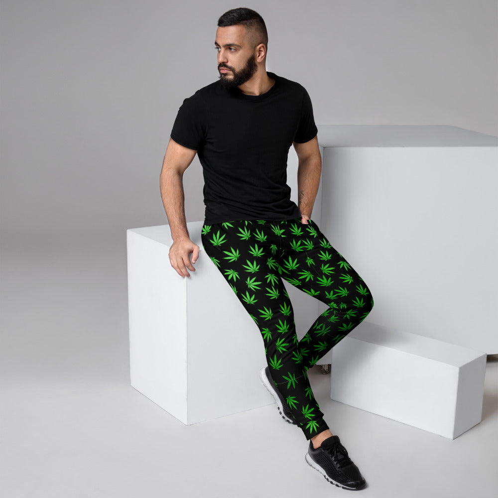 WEED LEAF BLACK Men's Joggers