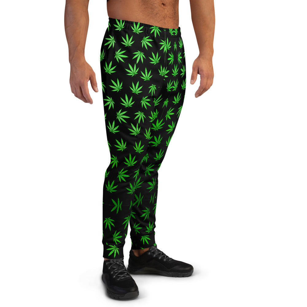 WEED LEAF BLACK Men's Joggers