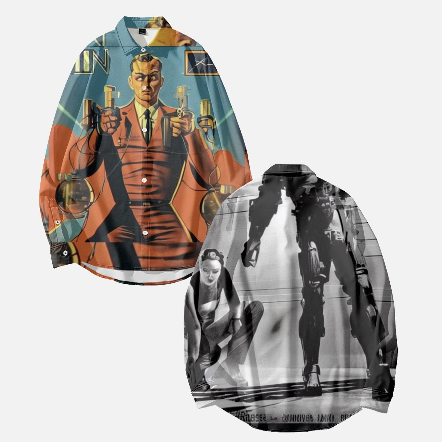 X-1 50s SCIFI Long Sleeve Shirts