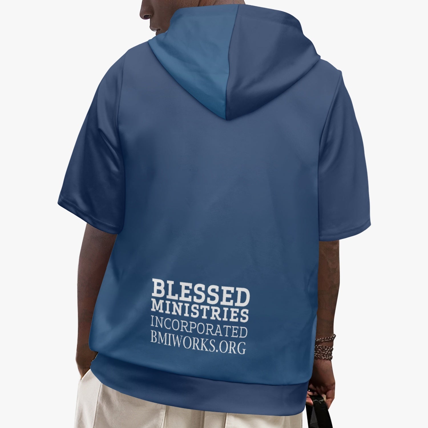 BMI BLU Short Sleeve Hoodie