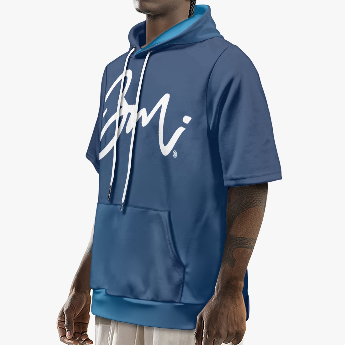 BMI BLU Short Sleeve Hoodie