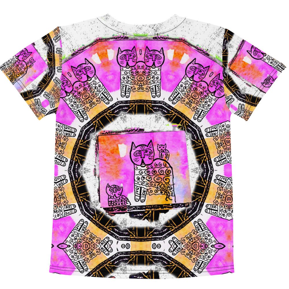 KITTY PINK Kids crew neck t-shirt