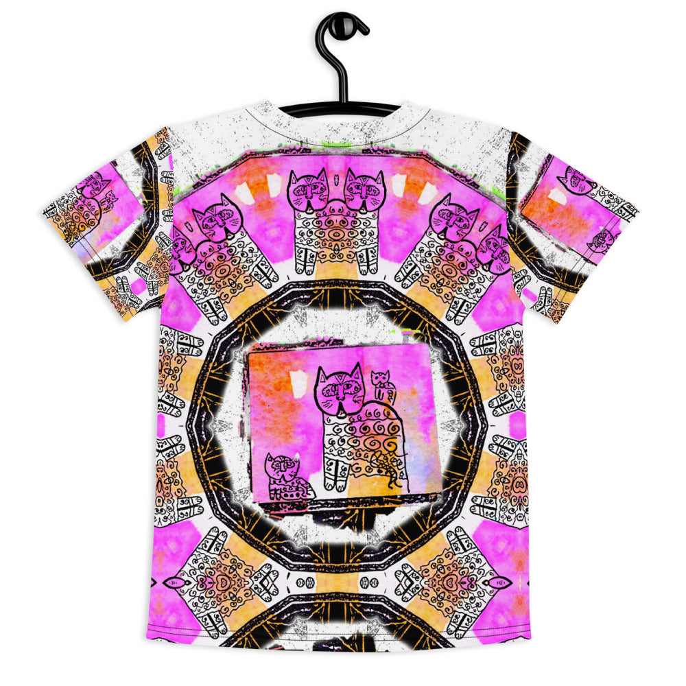 KITTY PINK Kids crew neck t-shirt