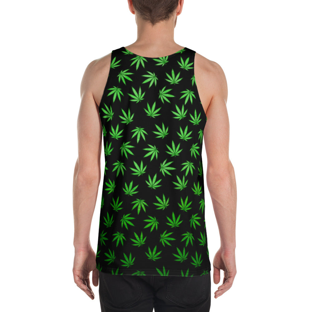 WEEDLEAF BLACK Unisex Tank Top